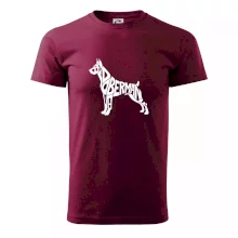 Doberman - nápis v tělě