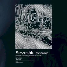 Severák - vrstevnice v obdélníku