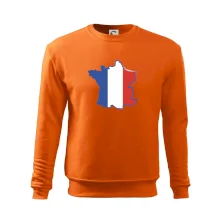 Francouzská vlajka mapa obrys