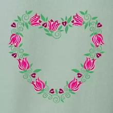 Červené tulipánové srdiečko (Pecka design)