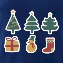 Vánoční sada - stromky a dárky