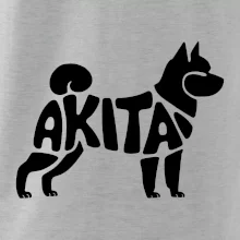 Akita Inu - Nápis v těle