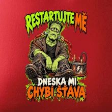 Vybitý Frankenstein s kabely od autobaterie