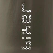 Biker nápis na výšku řetěz