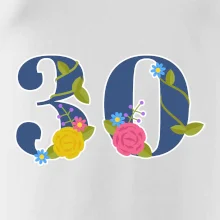 Květinové číslo kreslené - 30