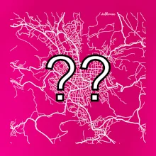 Mapy měst černobílé - Vaše město