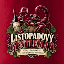 Listopadový gentleman se sklenkou červeného vína