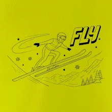 Skokan na lyžích černý obrázek FLY