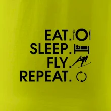 Eat sleep fly repeat - skoky na lyžích