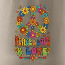Peace and love - na výšku s květy