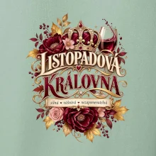 Listopadová královna s vínem a květinami