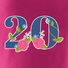 Květinové číslo kreslené - 20