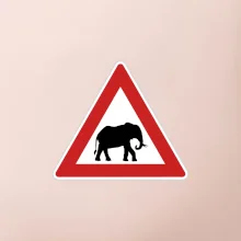 Dopravní značka - Pozor slon