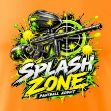 Neonový zásah splash zone paintball