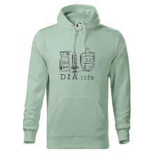 D I A life - kreslený insulin injekce a glukometr