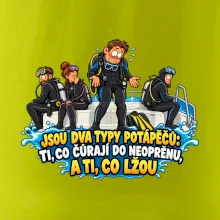 Dva typy potápěčů v neoprenu