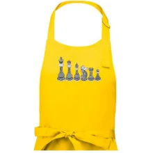 Šachové figurky v řadě - kreslené