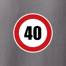 Dopravní značka - omezení rychlosti 40