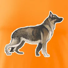 Německý ovčák - hnědý kreslený