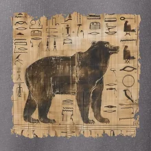 Egyptské hieroglyfy medvěd