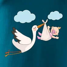 Čáp čekáme miminko - holka