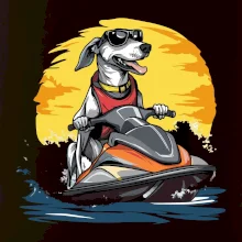 Chrt na vodním skútru