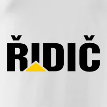 Řidič nápis Řidič nápis