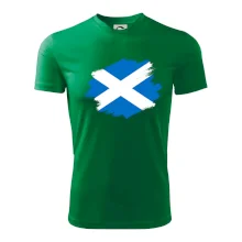 Skotská vlajka kreslená štetcem