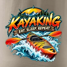 Kajak v divoké vodě eat sleep repeat