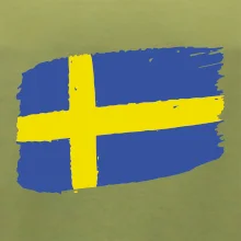 Švédsko vlajka štětkou