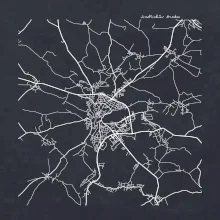 Černobílá mapa  Jindřichův Hradec (37701)