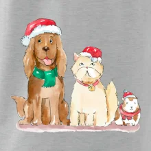 Veselé vánoce - pes, křeček a kočka