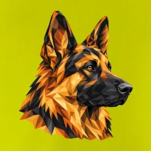 Německý ovčák - geometrická hlava