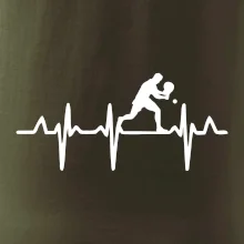 EKG stolní tenista stojící