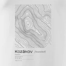 Kozákov - vrstevnice v obdélníku