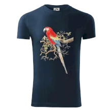 Papoušek na listnatém stromě