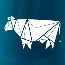 Origami kráva z boku