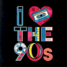 I love 90s - srdce a kazeta