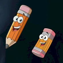 Tužka  a guma kreslená