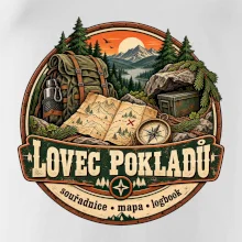 Lovec pokladů vintage horský odznak