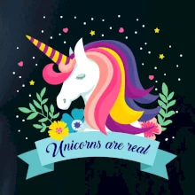 Unicorns are real duhový Unicorns are real duhový