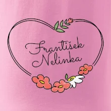 Srdce velké - Tričko se jmény dětí