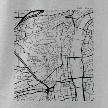 Praha Malá Strana - Mapa černobílá