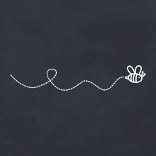 Dráha letu včely - vlnovka