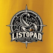 Listopadový štír v kompasu s whisky