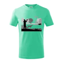 Lovec a ohař v lese