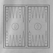 Backgammon černobílý