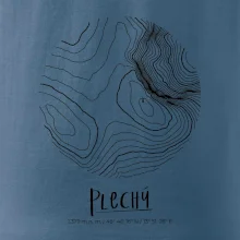 Plechý - vrstevnice v kruhu