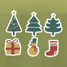 Vánoční sada - stromky a dárky