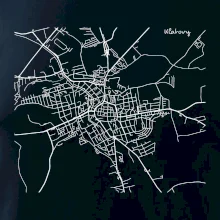 Mapy měst černobílé Klatovy